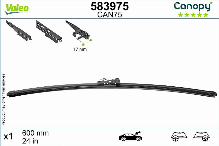 Valeo 583975 - Stikla tīrītāja slotiņa autodraugiem.lv