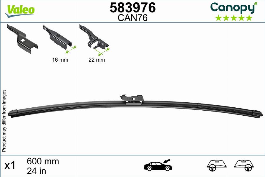 Valeo 583976 - Stikla tīrītāja slotiņa autodraugiem.lv