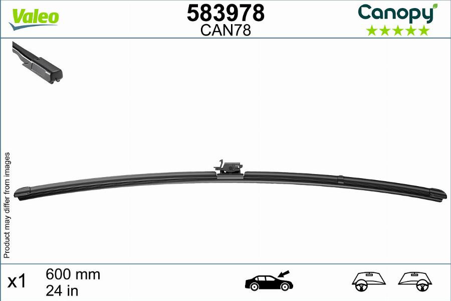 Valeo 583978 - Stikla tīrītāja slotiņa autodraugiem.lv