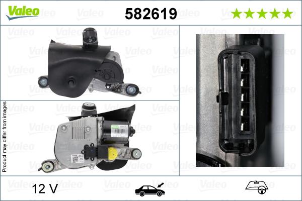 Valeo 582619 - Stikla tīrītāju motors autodraugiem.lv