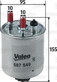 Valeo 587549 - Degvielas filtrs autodraugiem.lv