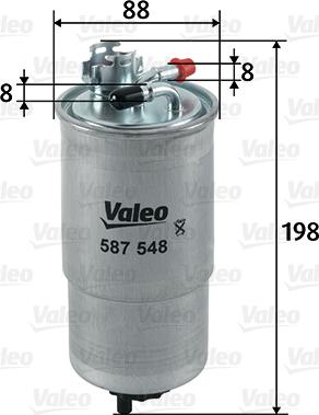 Valeo 587548 - Degvielas filtrs autodraugiem.lv