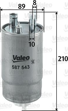 Valeo 587543 - Degvielas filtrs autodraugiem.lv
