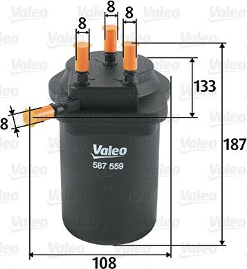 Valeo 587559 - Degvielas filtrs autodraugiem.lv