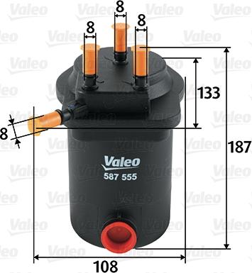 Valeo 587555 - Degvielas filtrs autodraugiem.lv