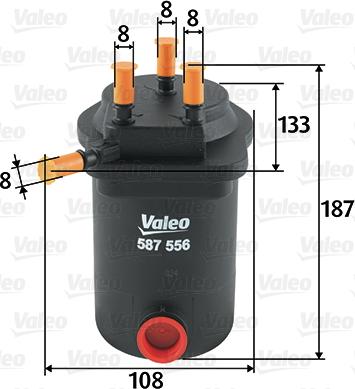 Valeo 587556 - Degvielas filtrs autodraugiem.lv
