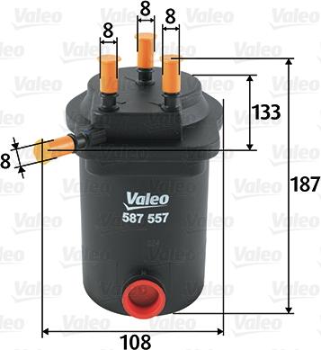 Valeo 587557 - Degvielas filtrs autodraugiem.lv