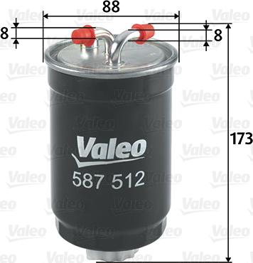 Valeo 587512 - Degvielas filtrs autodraugiem.lv