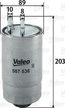 Valeo 587536 - Degvielas filtrs autodraugiem.lv