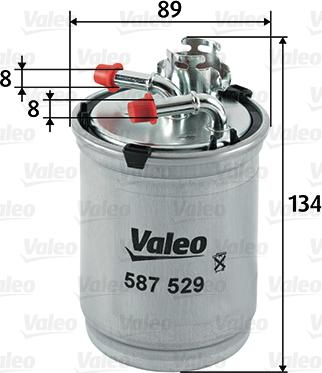 Valeo 587529 - Degvielas filtrs autodraugiem.lv