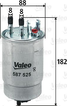 Valeo 587525 - Degvielas filtrs autodraugiem.lv
