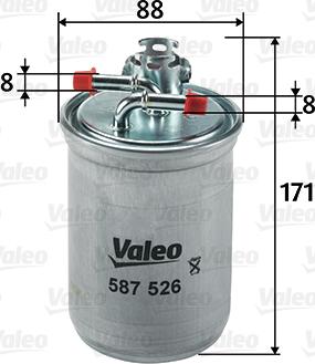 Valeo 587526 - Degvielas filtrs autodraugiem.lv