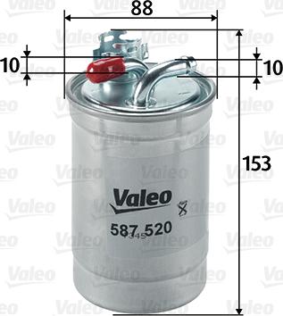 Valeo 587520 - Degvielas filtrs autodraugiem.lv