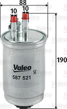 Valeo 587521 - Degvielas filtrs autodraugiem.lv