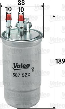 Valeo 587522 - Degvielas filtrs autodraugiem.lv