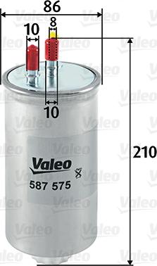 Valeo 587575 - Degvielas filtrs autodraugiem.lv