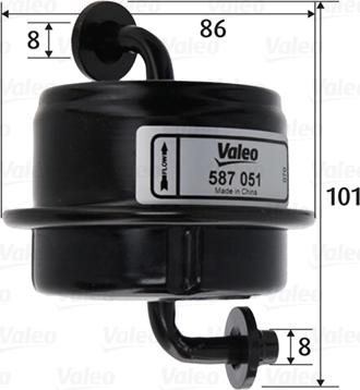 Valeo 587051 - Degvielas filtrs autodraugiem.lv
