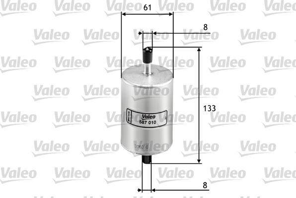 Valeo 587010 - Degvielas filtrs autodraugiem.lv