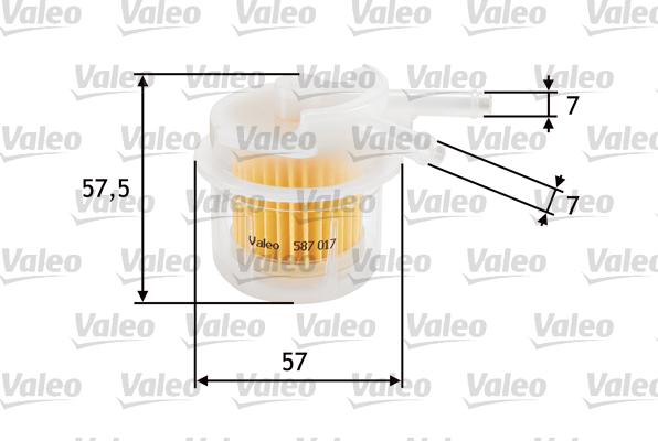 Valeo 587017 - Degvielas filtrs autodraugiem.lv