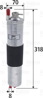 Valeo 587034 - Degvielas filtrs autodraugiem.lv