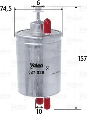 Valeo 587029 - Degvielas filtrs autodraugiem.lv