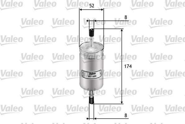 Valeo 587020 - Degvielas filtrs autodraugiem.lv