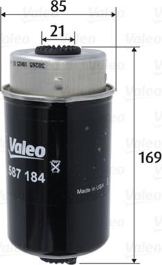 Valeo 587184 - Degvielas filtrs autodraugiem.lv