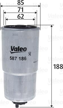 Valeo 587186 - Degvielas filtrs autodraugiem.lv