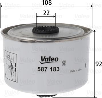 Valeo 587183 - Degvielas filtrs autodraugiem.lv