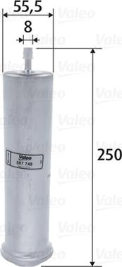Valeo 587749 - Degvielas filtrs autodraugiem.lv