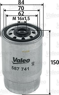Valeo 587741 - Degvielas filtrs autodraugiem.lv