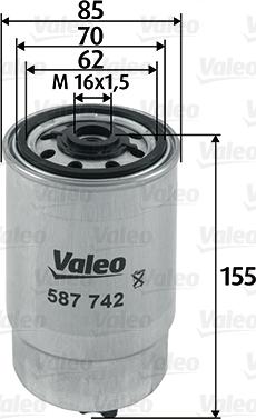 Valeo 587742 - Degvielas filtrs autodraugiem.lv