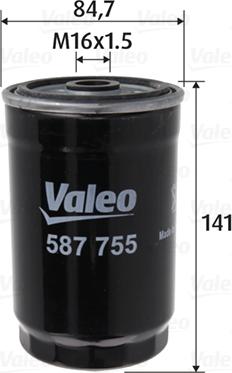 Valeo 587755 - Degvielas filtrs autodraugiem.lv