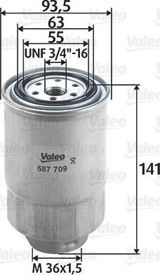 Valeo 587709 - Degvielas filtrs autodraugiem.lv