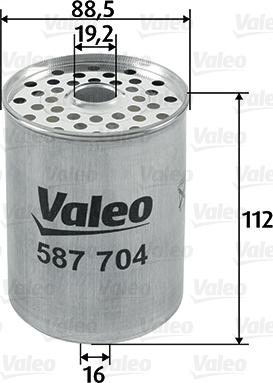Valeo 587704 - Degvielas filtrs autodraugiem.lv