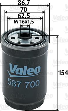 Valeo 587700 - Degvielas filtrs autodraugiem.lv