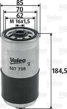 Valeo 587708 - Degvielas filtrs autodraugiem.lv