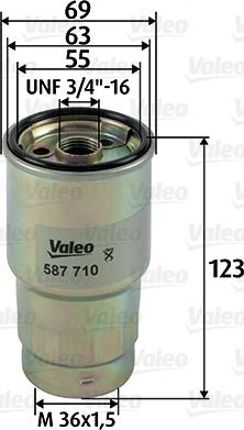Valeo 587710 - Degvielas filtrs autodraugiem.lv