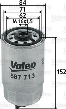 Valeo 587713 - Degvielas filtrs autodraugiem.lv