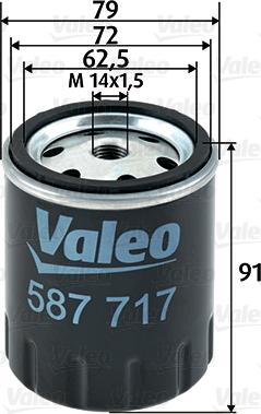 Valeo 587717 - Degvielas filtrs autodraugiem.lv