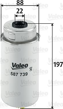 Valeo 587739 - Degvielas filtrs autodraugiem.lv