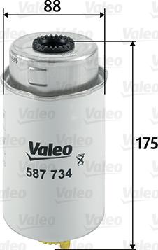 Valeo 587734 - Degvielas filtrs autodraugiem.lv