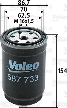 Valeo 587733 - Degvielas filtrs autodraugiem.lv