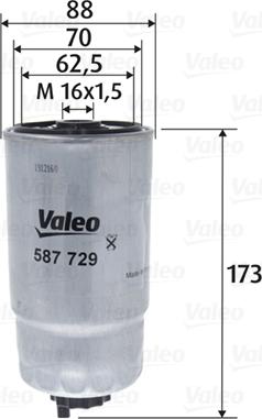 Valeo 587729 - Degvielas filtrs autodraugiem.lv