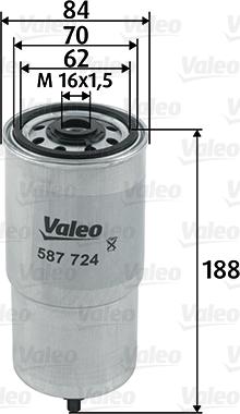 Valeo 587724 - Degvielas filtrs autodraugiem.lv
