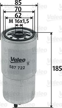 Valeo 587722 - Degvielas filtrs autodraugiem.lv
