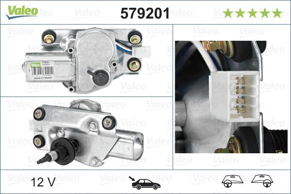 Valeo 579201 - Stikla tīrītāju motors autodraugiem.lv