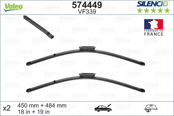 Valeo 574449 - Stikla tīrītāja slotiņa autodraugiem.lv