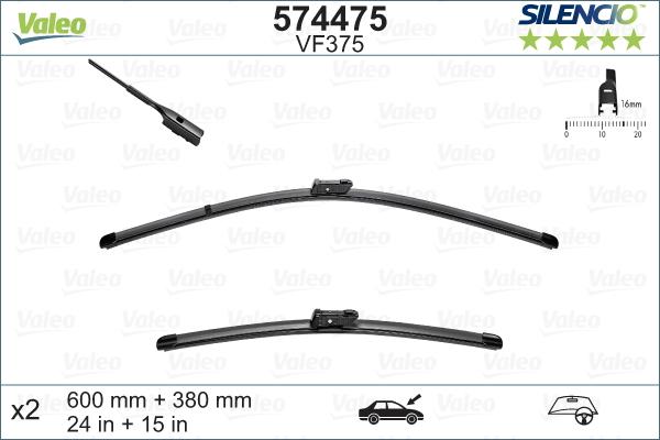 Valeo 574475 - Stikla tīrītāja slotiņa autodraugiem.lv