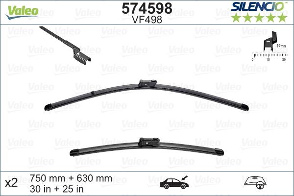 Valeo 574598 - Stikla tīrītāja slotiņa autodraugiem.lv